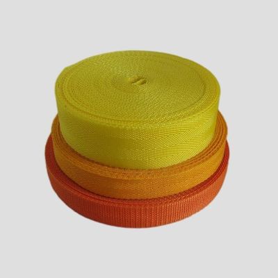 75mm PP Herringbone Webbing Yellow Orange Polypropylene Webbing 1 Inch