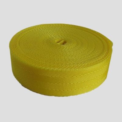 75mm PP Herringbone Webbing Yellow Orange Polypropylene Webbing 1 Inch